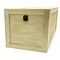 Unfinished Wood Crate Style Box with Hinged Lid for Arts, Crafts, Hobbies, and Home Storage - 10.60&#x22; x 10.60&#x22; x 10.60&#x22; in Inches